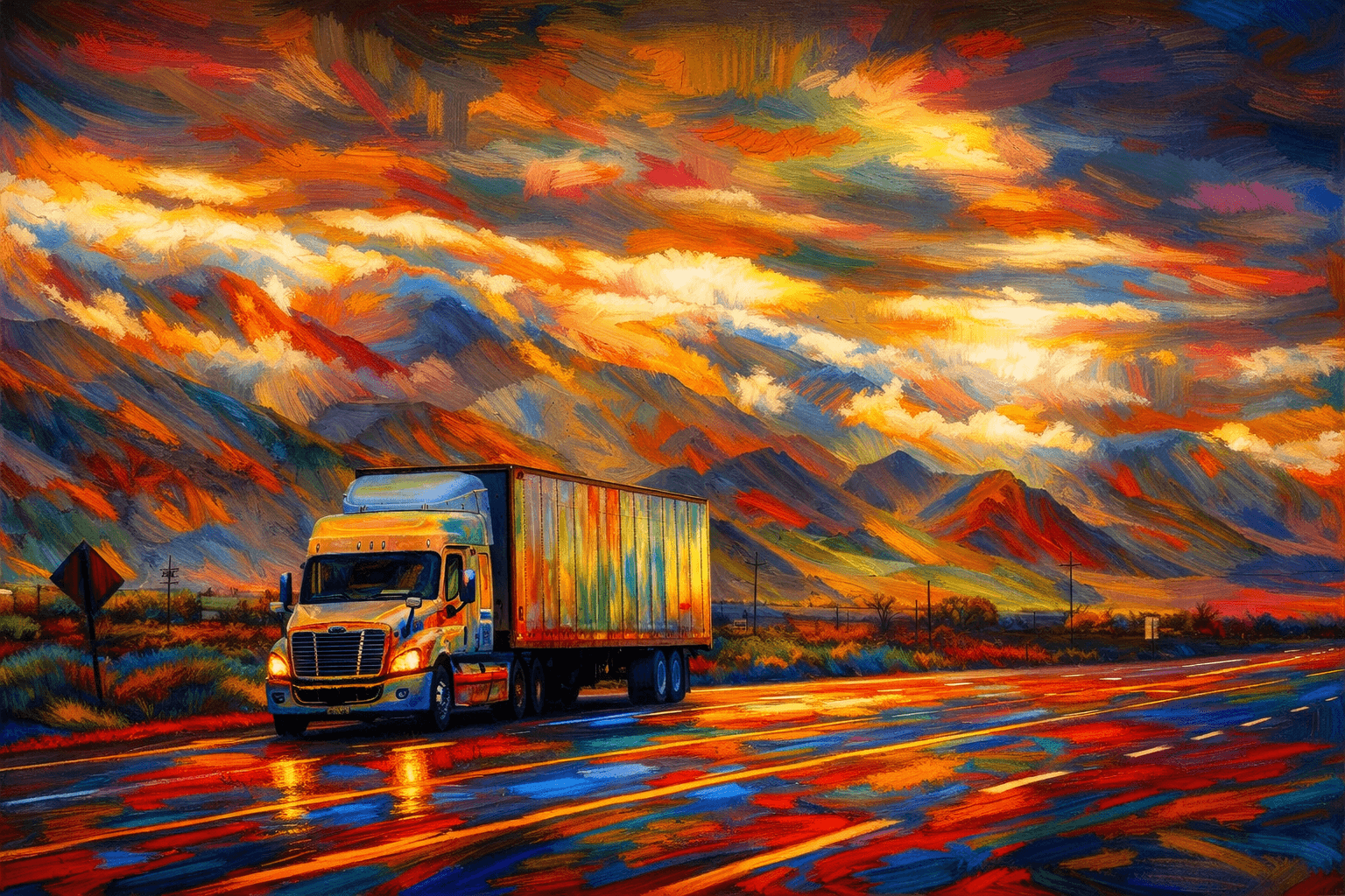 Freight truck for import export services