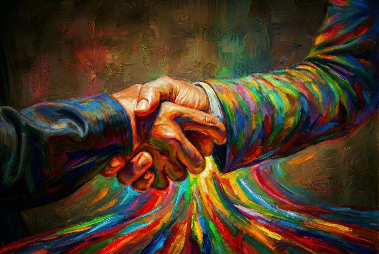 Business partnership handshake